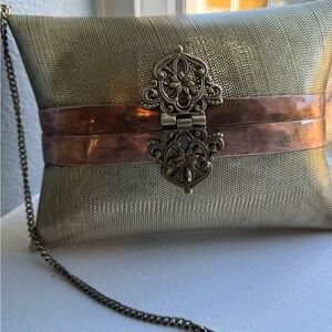 Elegant Brass and Copper Clutch